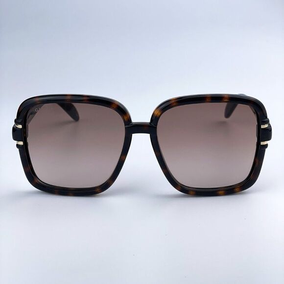 NEW Gucci GG1066S 002 Havana Brown Gradient Butterfly Women Sunglasses - Picture 4 of 13